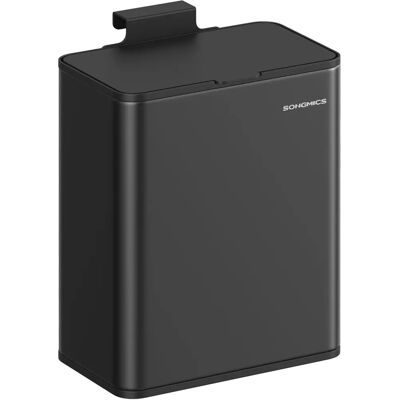 SONGMICS Schwarzer Stahl 8L Hängender Küchenmülleimer mit Deckel SONGMICS Schwarzer Stahl 8L Hängender Küchenmülleimer mit Deckel