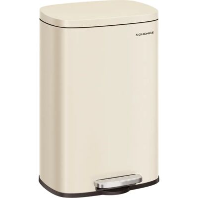 SONGMICS Sand Beige Kitchen Pedal Bin - Kitchen Bin SONGMICS Sand Beige Kitchen Pedal Bin - Kitchen Bin