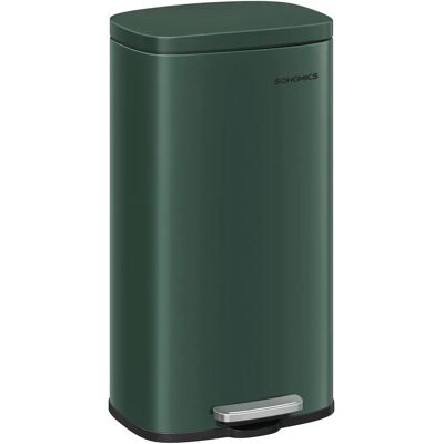 SONGMICS Eco-Friendly Kitchen Pedal Bin - 30L, Green - Kitchen Rubbish Bin SONGMICS Eco-Friendly Kitchen Pedal Bin - 30L, Green - Kitchen Rubbish Bin