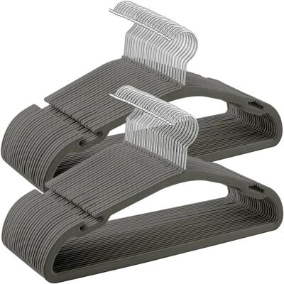 SONGMICS Grey Velvet Non-Slip Clothes Hangers - Clothes Hangers SONGMICS Grey Velvet Non-Slip Clothes Hangers - Clothes Hangers