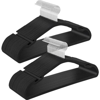 SONGMICS Ink Black Plastic Hangers - Clothing Hanger SONGMICS Ink Black Plastic Hangers - Clothing Hanger