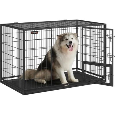 Gabbia per Cani Grande SONGMICS - Doppie Porte Rimovibili - Facile da Pulire - XXL Gabbia per Cani Grande SONGMICS - Doppie Porte Rimovibili - Facile da Pulire - XXL