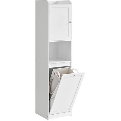 Vasagle BBC761W01 Badezimmer-Schrank mit Wäschekorb - Weiß Vasagle BBC761W01 Badezimmer-Schrank mit Wäschekorb - Weiß