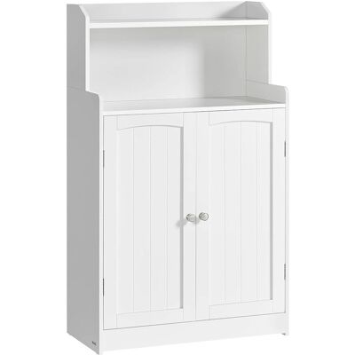 Meuble de salle de bain VASAGLE Blanc Nuage avec 2 portes - Publicité Meuble de salle de bain VASAGLE Blanc Nuage avec 2 portes - Publicité