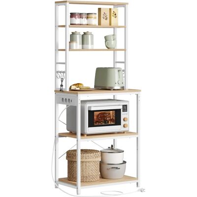 Scaffale da Cucina VASAGLE - Compatibile con Microonde, Marrone e Nero Inchiostro - 60L cm Scaffale da Cucina VASAGLE - Compatibile con Microonde, Marrone e Nero Inchiostro - 60L cm