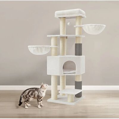 Feandrea - Heavy-Duty Cat Tower - Cream Beige - Cat Tower Feandrea - Heavy-Duty Cat Tower - Cream Beige - Cat Tower