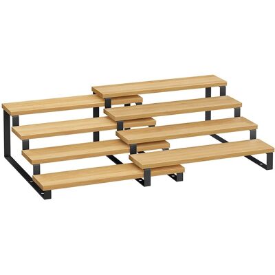 SONGMICS - KCS216N01 - Beige Natural & Tinten-Schwarz - 4‑stufiges Gewürzregal SONGMICS - KCS216N01 - Beige Natural & Tinten-Schwarz - 4‑stufiges Gewürzregal