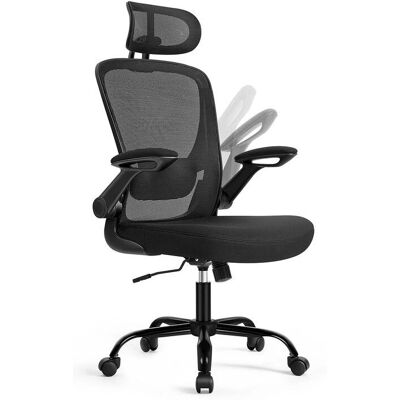 Sedia da Ufficio Songmics OBN047B01 - Rete Traspirante, Sedile Imbottito, Regolabile in Altezza Sedia da Ufficio Songmics OBN047B01 - Rete Traspirante, Sedile Imbottito, Regolabile in Altezza