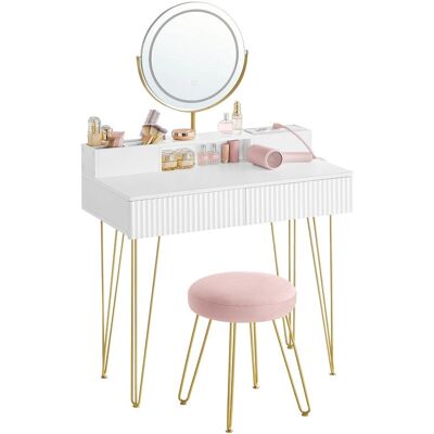 Ninguno Coiffeuse avec Tabouret et Éclairage - Mobilier de Chambre Ninguno Coiffeuse avec Tabouret et Éclairage - Mobilier de Chambre