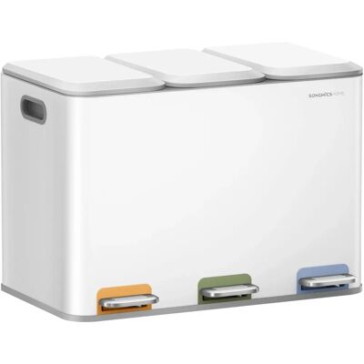 SONGMICS - Cestino da Cucina Tripla - Nube Blanca SONGMICS - Cestino da Cucina Tripla - Nube Blanca