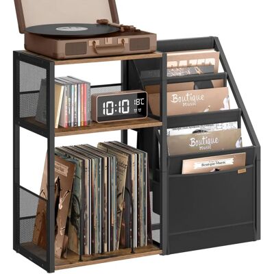 VASAGLE Rustikal Braun 3-stöckiger Record Player Stand - End Table VASAGLE Rustikal Braun 3-stöckiger Record Player Stand - End Table