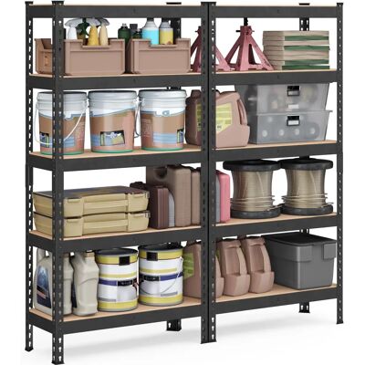 SONGMICS Black 5-Tier Shelving Unit - Garage Storage SONGMICS Black 5-Tier Shelving Unit - Garage Storage