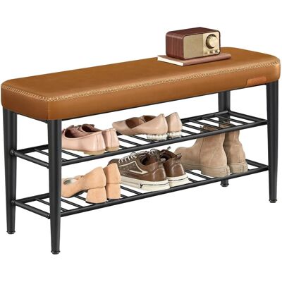 VASAGLE EKHO Schuhbank - Mid-Century Modern, Kunstleder, 135kg - Schuhbank VASAGLE EKHO Schuhbank - Mid-Century Modern, Kunstleder, 135kg - Schuhbank