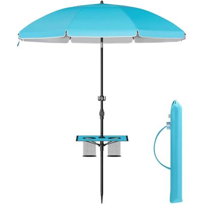 Songmics Blau 200cm UPF 50+ Strandsonnenschirm - Verstellbarer Neigungswinkel & Höhe Songmics Blau 200cm UPF 50+ Strandsonnenschirm - Verstellbarer Neigungswinkel & Höhe