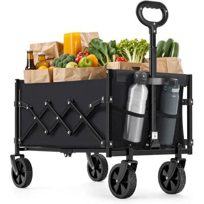 SONGMICS Foldable Camping Trolley - Transport Cart with Reinforced Wheels SONGMICS Foldable Camping Trolley - Transport Cart with Reinforced Wheels