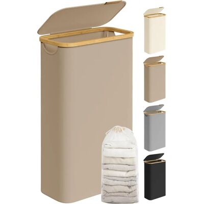 SONGMICS Panier à linge avec couvercle - 65L, Tissu Oxford - Publicité SONGMICS Panier à linge avec couvercle - 65L, Tissu Oxford - Publicité