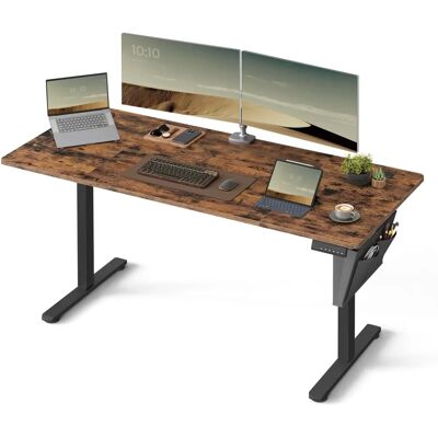 VASAGLE - LSD136W02 - Rustic Brown - Ink Black - Desk VASAGLE - LSD136W02 - Rustic Brown - Ink Black - Desk