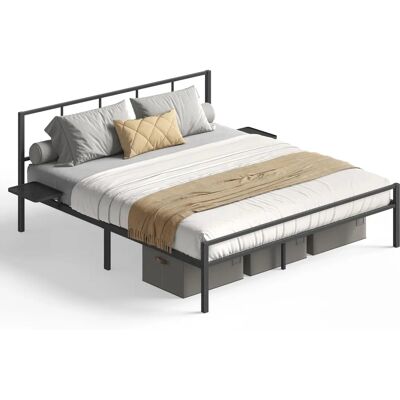 VASAGLE Doppelbettgestell mit Regalen für Schlafzimmer - Bett 2 Personen VASAGLE Doppelbettgestell mit Regalen für Schlafzimmer - Bett 2 Personen