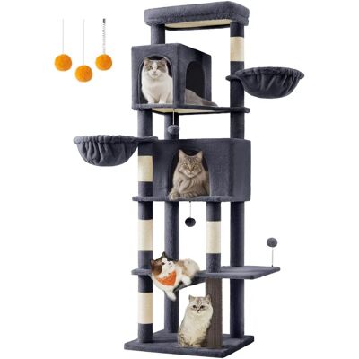 Albero per Gatti Feandrea - Grande, Multi-livelli con Accessori Albero per Gatti Feandrea - Grande, Multi-livelli con Accessori