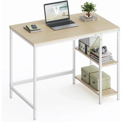 VASAGLE Scrivania Beige Naturale Bianco Perla - Scrivania VASAGLE Scrivania Beige Naturale Bianco Perla - Scrivania