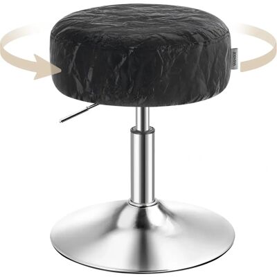 VASAGLE Tabouret de maquillage réglable pivotant en PU, Noir d'encre - Publicité VASAGLE Tabouret de maquillage réglable pivotant en PU, Noir d'encre - Publicité