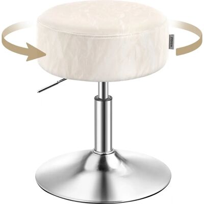 VASAGLE Tabouret de Maquillage Réglable Blanc Crème - Siège de Maquillage - Publicité VASAGLE Tabouret de Maquillage Réglable Blanc Crème - Siège de Maquillage - Publicité