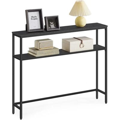 VASAGLE - Console Table Stretta - Bianco Marmo - 2 Ripiani - Tavolo VASAGLE - Console Table Stretta - Bianco Marmo - 2 Ripiani - Tavolo