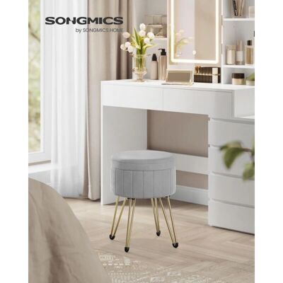 Songmics Puff de Terciopelo de Almacenamiento - Multiuso, 39x44,4cm Songmics Puff de Terciopelo de Almacenamiento - Multiuso, 39x44,4cm