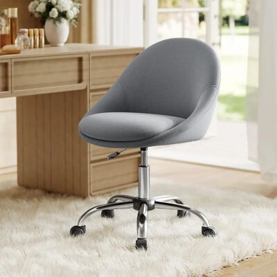 SONGMICS Homeoffice Stuhl - Höhenverstellbar - Gepolstertes Kissen - Drehstuhl - Grau SONGMICS Homeoffice Stuhl - Höhenverstellbar - Gepolstertes Kissen - Drehstuhl - Grau