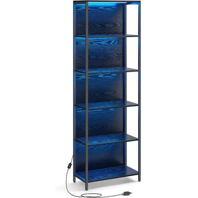 Libreria VASAGLE con Luci LED - 6 Ripiani, Telaio in Acciaio, 30,3 x 60 x 178,6 cm Libreria VASAGLE con Luci LED - 6 Ripiani, Telaio in Acciaio, 30,3 x 60 x 178,6 cm