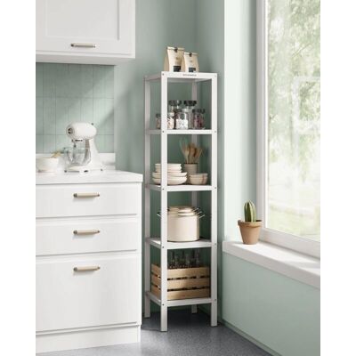 Estantería de baño de bambú SONGMICS - 5 niveles, estrecha Estantería de baño de bambú SONGMICS - 5 niveles, estrecha