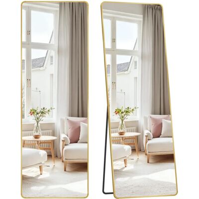 Miroir Intégral SONGMICS - Rectangulaire, Doré Clair - 160x50 cm Miroir Intégral SONGMICS - Rectangulaire, Doré Clair - 160x50 cm