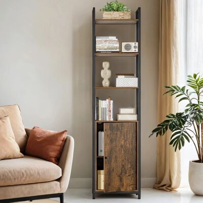VASAGLE - Librería de 6 Niveles con Puerta - Marrón VASAGLE - Librería de 6 Niveles con Puerta - Marrón
