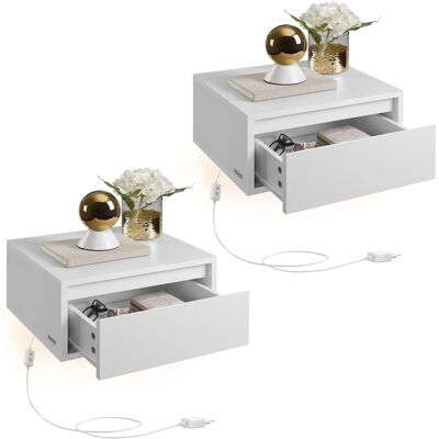 Vasagle - Floating Nightstand 2-Pack - Nightstand Vasagle - Floating Nightstand 2-Pack - Nightstand