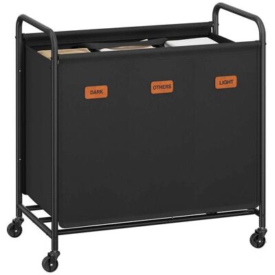 Larridon - Rollen Waschsortierwagen - Tinten Schwarz - Wäschewagen Larridon - Rollen Waschsortierwagen - Tinten Schwarz - Wäschewagen