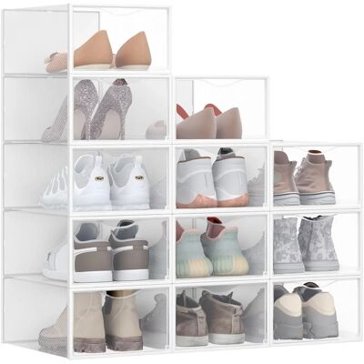 SONGMICS Kunststoff-Schuhbox mit Transparenttür - Set 12/18 SONGMICS Kunststoff-Schuhbox mit Transparenttür - Set 12/18