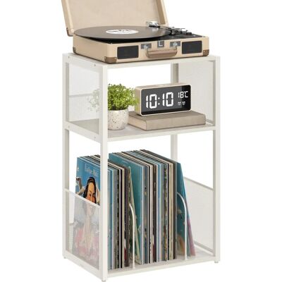 Support pour tourne-disque VASAGLE - 3 niveaux, blanc vintage, rangement pour 100 albums Support pour tourne-disque VASAGLE - 3 niveaux, blanc vintage, rangement pour 100 albums