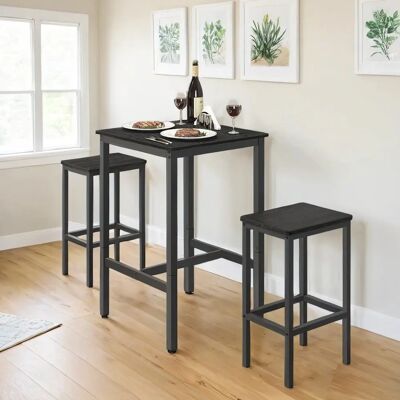 VASAGLE Black Steel Tall Bar Table - Bar Table VASAGLE Black Steel Tall Bar Table - Bar Table