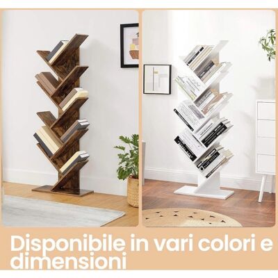 VASAGLE - Bücherregal 9 Ebenen - Valkoinen - Bookcase VASAGLE - Bücherregal 9 Ebenen - Valkoinen - Bookcase