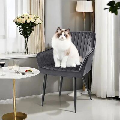 SONGMICS - Model1 - Grau-Schwarz - Armlehnen - Dining chair SONGMICS - Model1 - Grau-Schwarz - Armlehnen - Dining chair