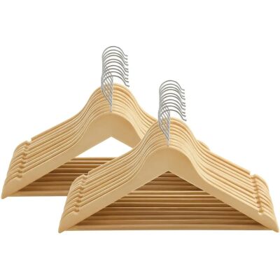SONGMICS - CRW001-10 - Natural - Wood - Hanger SONGMICS - CRW001-10 - Natural - Wood - Hanger
