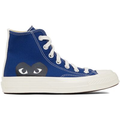 Converse Chuck 70 Hi Comme Des Garcons Play Blå Kvarts - Sneakers Converse Chuck 70 Hi Comme Des Garcons Play Blå Kvarts - Sneakers
