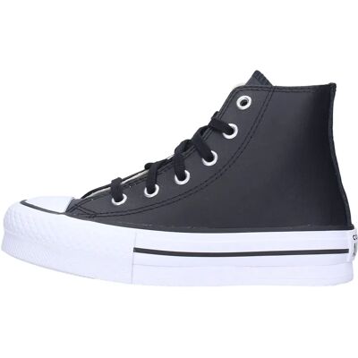 Converse Chuck Taylor All Star Lift Platform Läder Barn - svart/naturlig elfenben/vit Converse Chuck Taylor All Star Lift Platform Läder Barn - svart/naturlig elfenben/vit