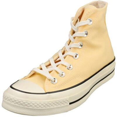 Sárga Converse Chuck 70 cipő - Magas vászon, Hamis bőr logó, Gumi orr Sárga Converse Chuck 70 cipő - Magas vászon, Hamis bőr logó, Gumi orr