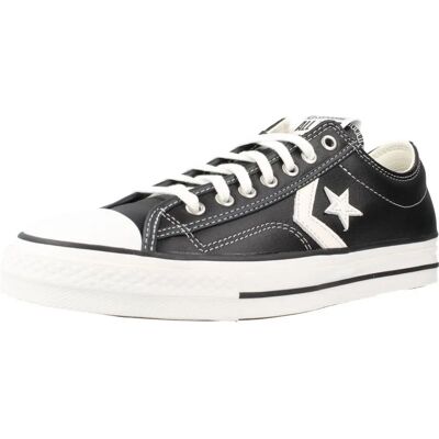 Converse Star Player 76 Fall Leather noir/blanc vintage/argent - Publicité Converse Star Player 76 Fall Leather noir/blanc vintage/argent - Publicité