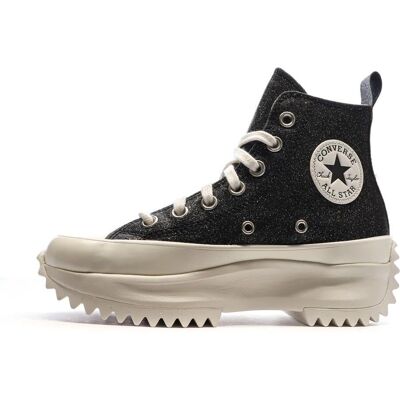 Converse Run Star Hike Glitter Zwart - Sneakers Converse Run Star Hike Glitter Zwart - Sneakers