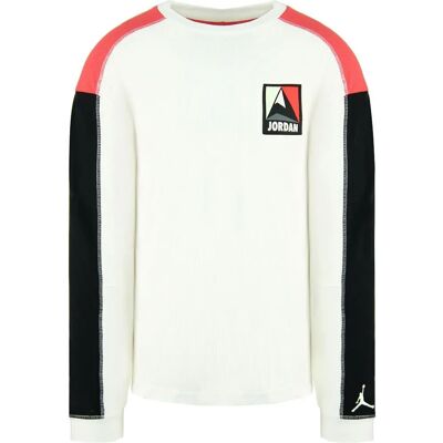 Nike Jordan Logo Lange Mouwen Ronde Hals Wit - Thermo Top Nike Jordan Logo Lange Mouwen Ronde Hals Wit - Thermo Top