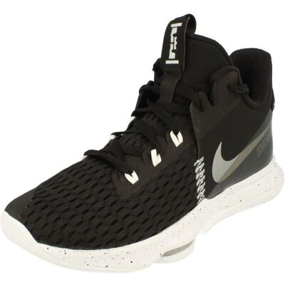 Nike Lebron Witness V Czarny/Metaliczny Srebrny-Biały - Buty do Koszykówki Nike Lebron Witness V Czarny/Metaliczny Srebrny-Biały - Buty do Koszykówki