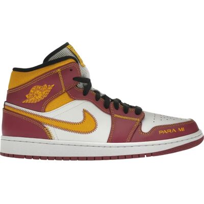 Nike Jordan 1 Mid Dia De Los Muertos - Gul - Mand Nike Jordan 1 Mid Dia De Los Muertos - Gul - Mand
