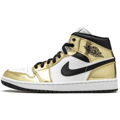 Air Jordan 1 Mid SE Métallique Or et Noir - Noir - Baskets - Publicité Air Jordan 1 Mid SE Métallique Or et Noir - Noir - Baskets - Publicité